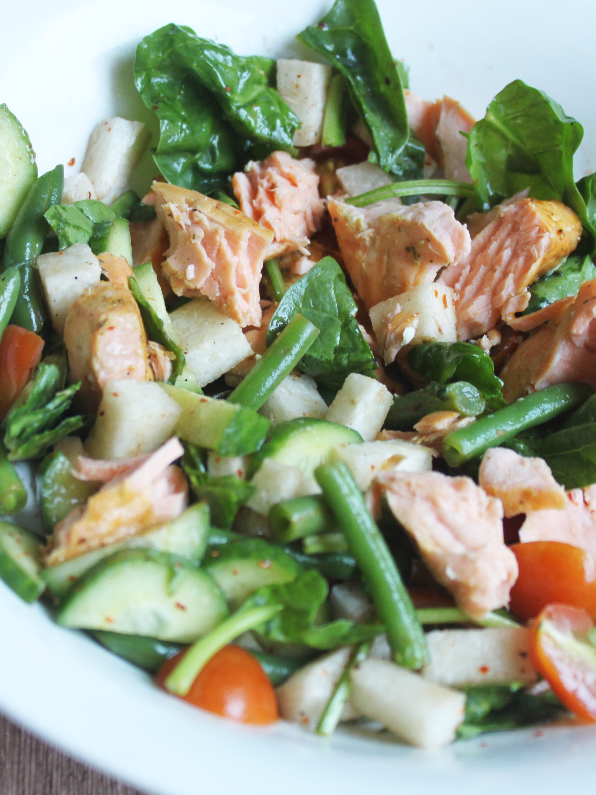 Salad with Mustard Salmon